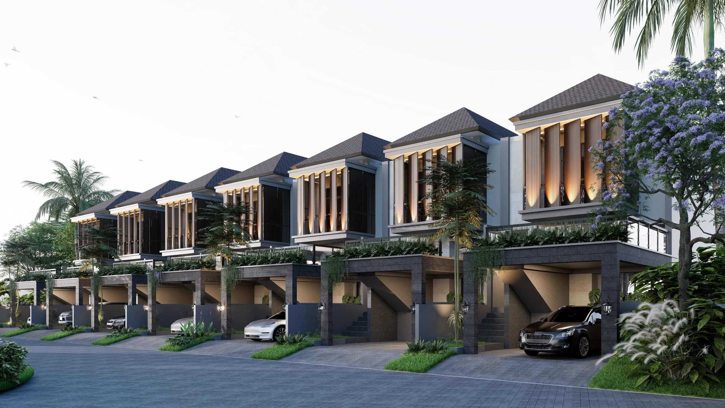 Deretan villa Madava di Junrejo, Kota Wisata Batu